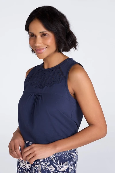Palma Broderie Womens Vest