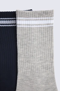 Active Mid Calf Socks - 2 Pack