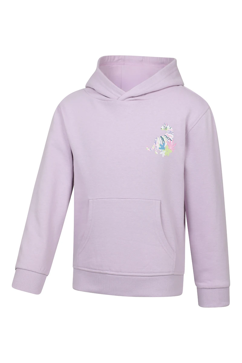 Floral Tiger Kids Hoodie