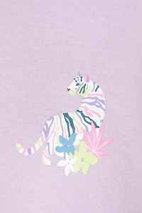 Floral Tiger Kids Hoodie