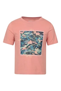 Dino Grid Kids Short Sleeve T-Shirt