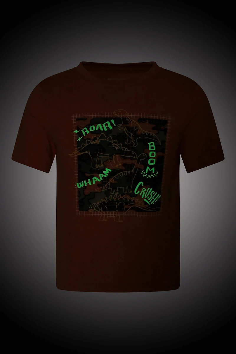Dino Grid Kids Short Sleeve T-Shirt