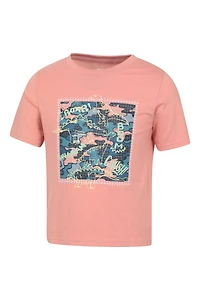 Dino Grid Kids Short Sleeve T-Shirt