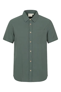 Palm Mens Textured Short Sleeve Shirt