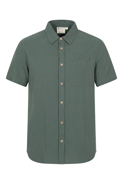 Palm Mens Textured Short Sleeve Shirt