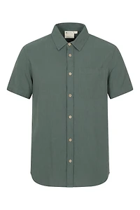 Palm Mens Textured Short Sleeve Shirt