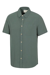 Palm Mens Textured Short Sleeve Shirt
