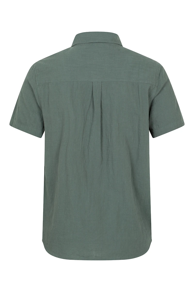 Palm Mens Textured Short Sleeve Shirt