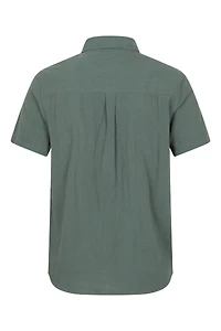Palm Mens Textured Short Sleeve Shirt