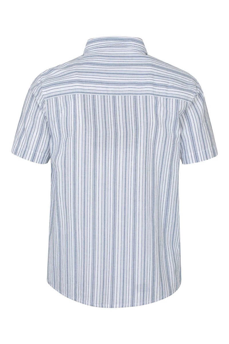 Derby Mens Stripe Cotton Short Sleeve Shirt