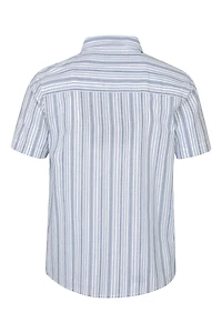 Derby Mens Stripe Cotton Short Sleeve Shirt