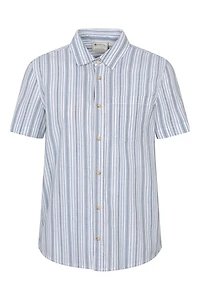 Derby Mens Stripe Cotton Short Sleeve Shirt