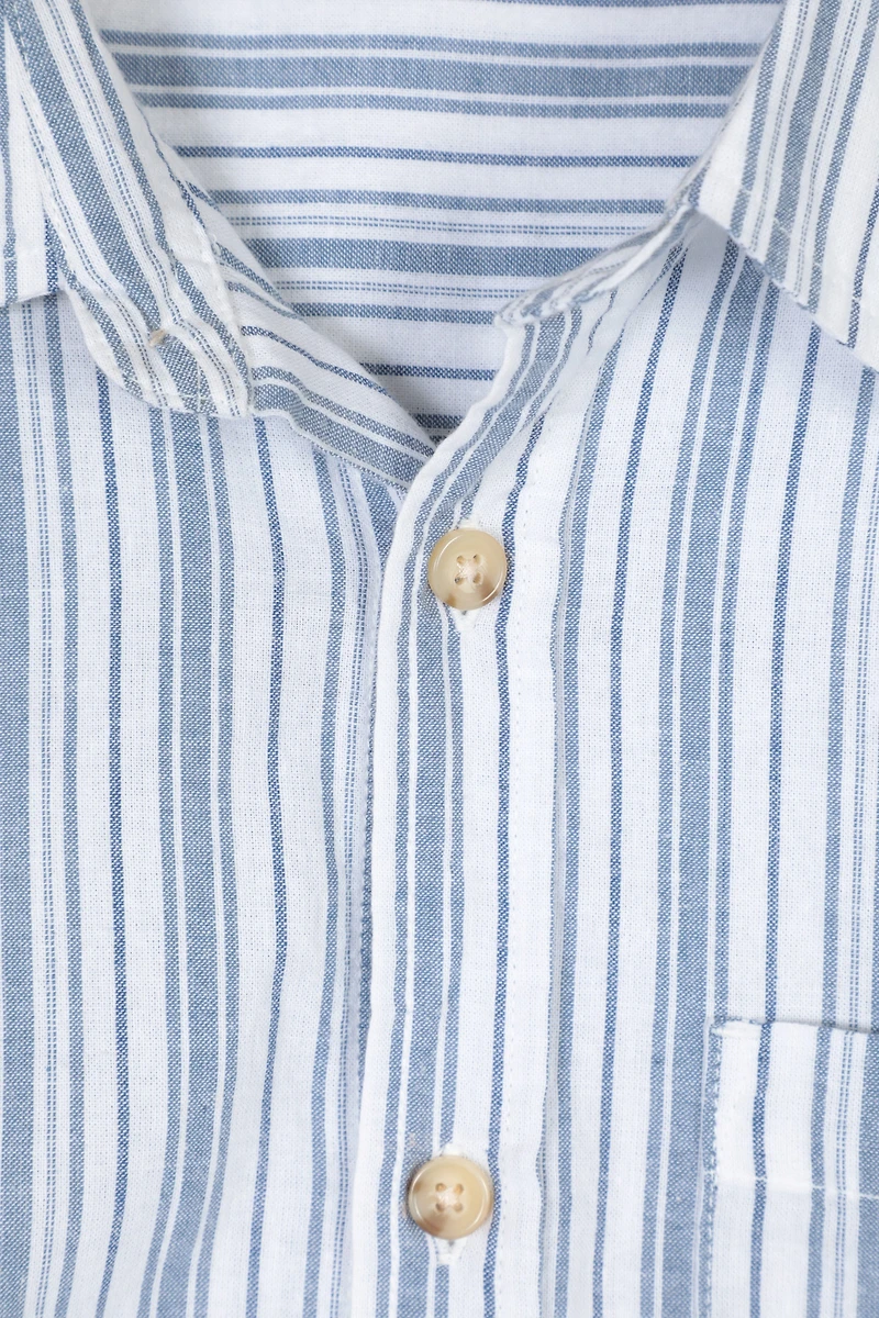 Derby Mens Stripe Cotton Short Sleeve Shirt