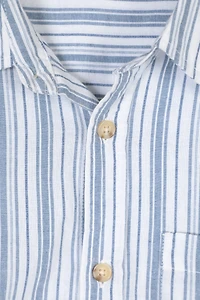 Derby Mens Stripe Cotton Short Sleeve Shirt