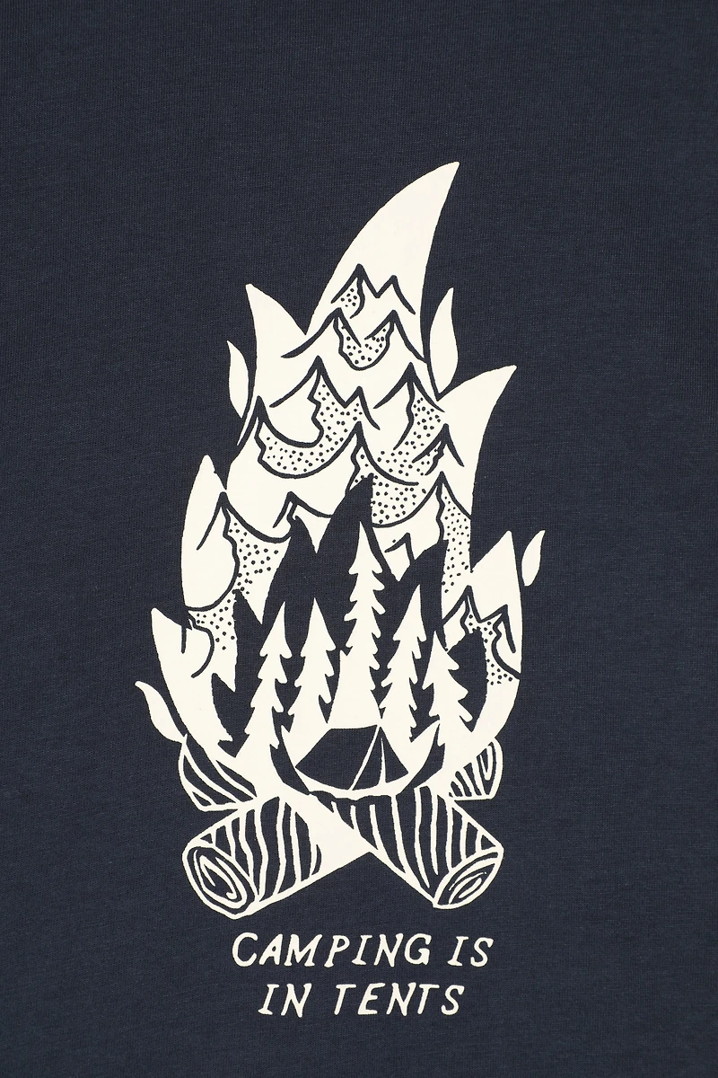 Camping Is Tents Graphic Short Sleeve T-Shirt