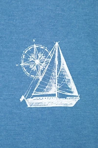 Sail Boat Mens Graphic T-Shirt