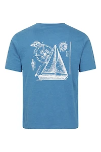 Sail Boat Mens Graphic T-Shirt