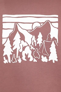 Mountain Badge Graphic Mens Hoodie