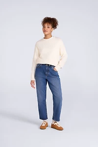 High Waisted Straight Leg Womens Jeans