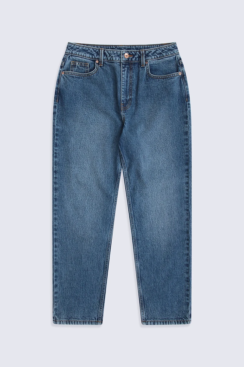 High Waisted Straight Leg Womens Jeans