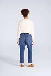 High Waisted Straight Leg Womens Jeans
