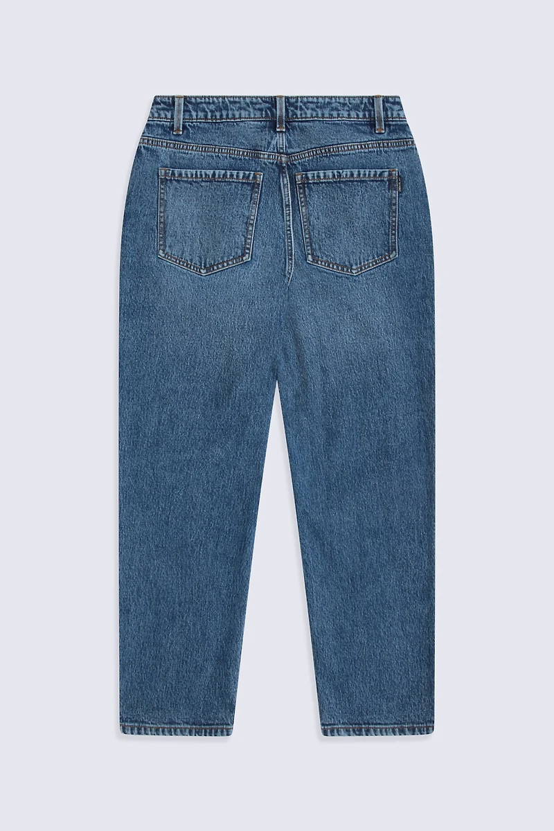 High Waisted Straight Leg Womens Jeans