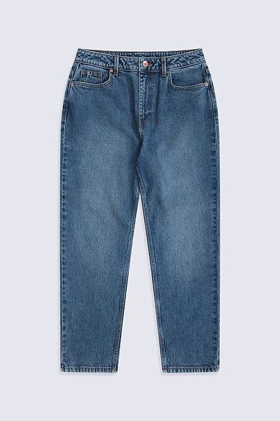 High Waisted Straight Leg Womens Short Fit Jeans