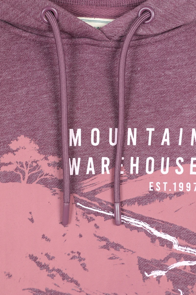Printed Winding Trek Womens Relaxed Fit Hoodie