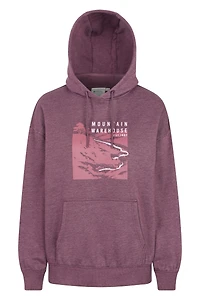 Printed Winding Trek Womens Relaxed Fit Hoodie