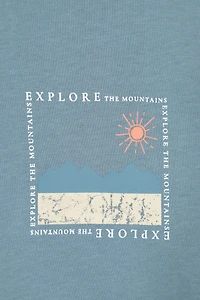 Printed Womens Explore the Mountains T-Shirt
