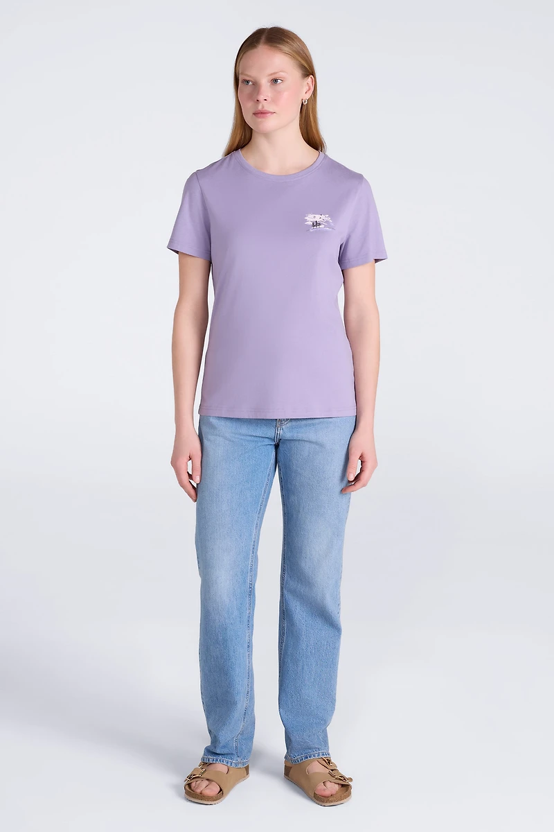 Printed Womens Birds at Dusk T-Shirt