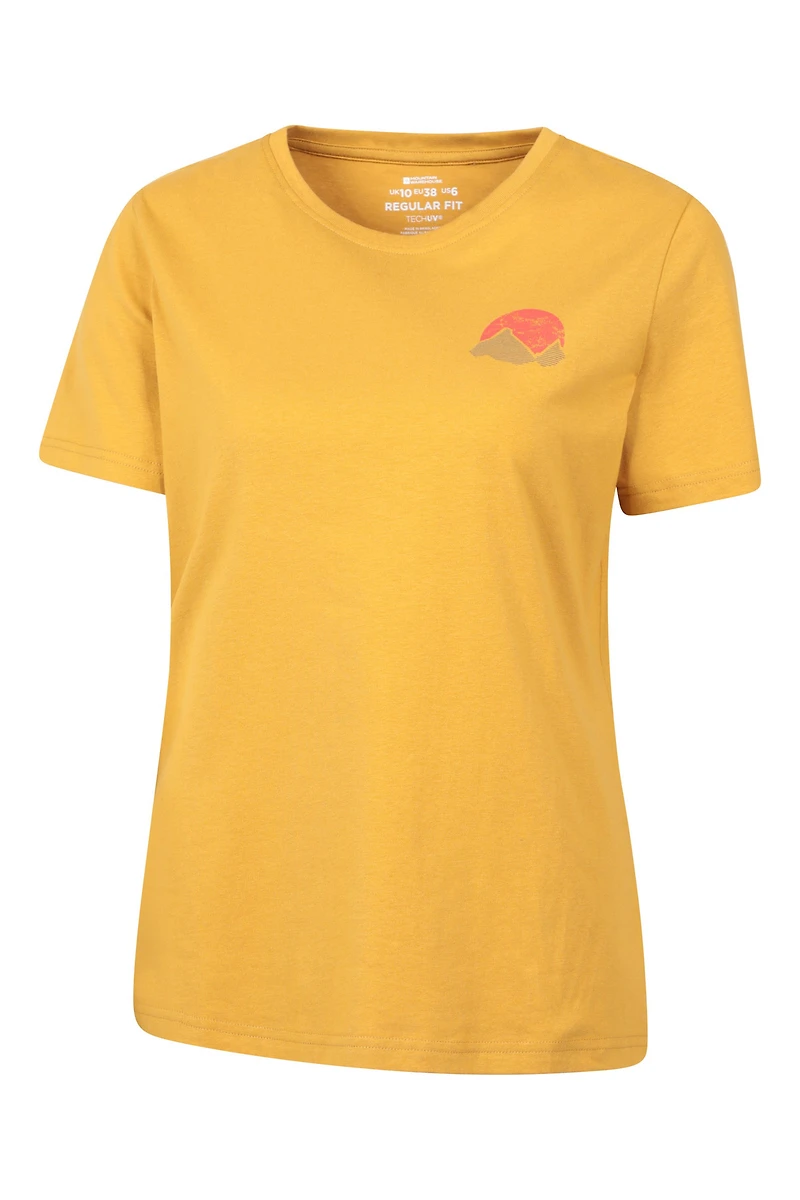 Printed Womens Mountain Sunset T-Shirt