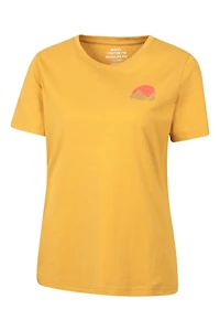Printed Womens Mountain Sunset T-Shirt