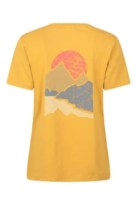 Printed Womens Mountain Sunset T-Shirt