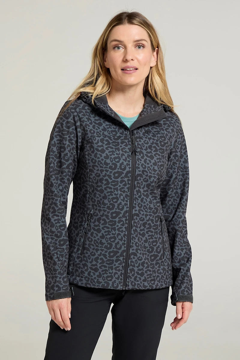 Exodus Womens Printed Water Resistant Softshell Jacket