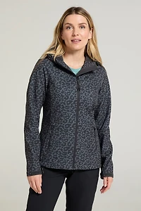Exodus Womens Printed Water Resistant Softshell Jacket