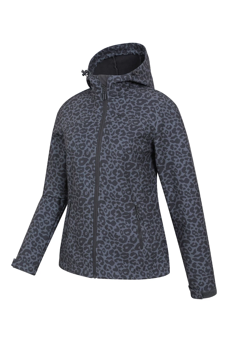 Exodus Womens Printed Water Resistant Softshell Jacket