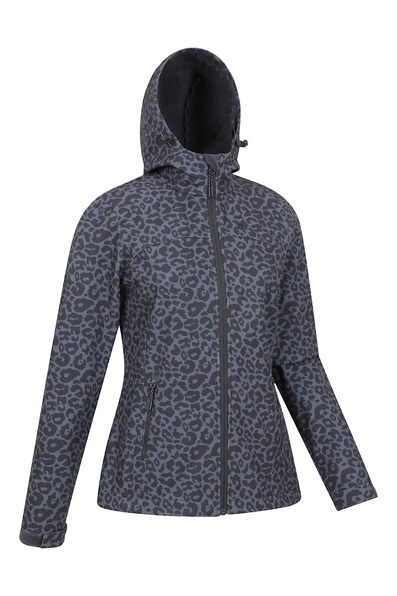 Exodus Womens Printed Water Resistant Softshell Jacket