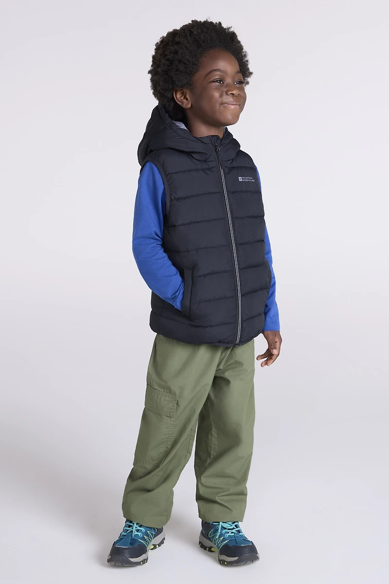 Rocko Kids Water Resistant Hooded Padded Gilet
