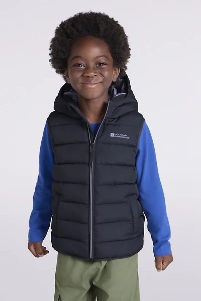 Rocko Kids Water Resistant Hooded Padded Gilet