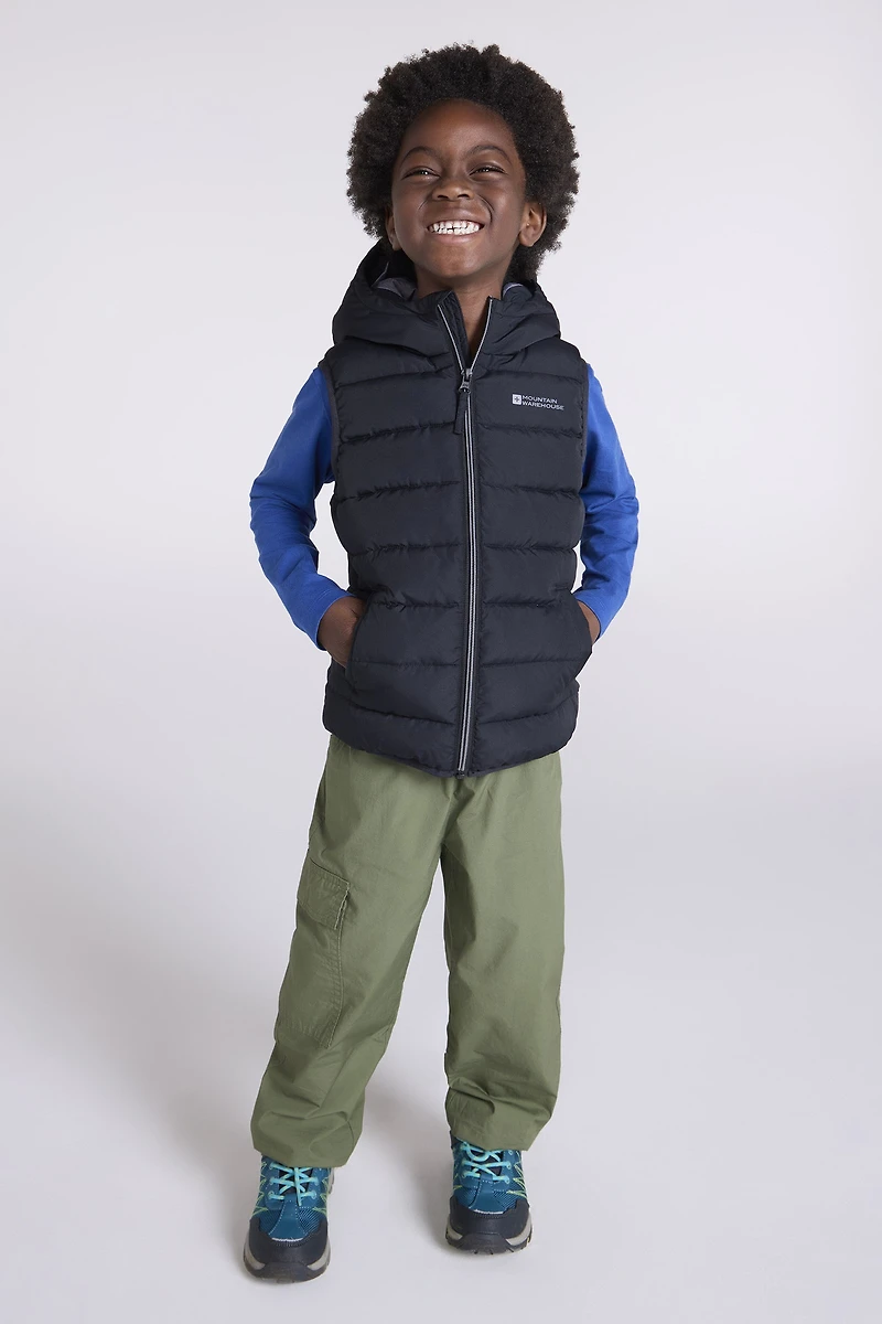 Rocko Kids Water Resistant Hooded Padded Gilet