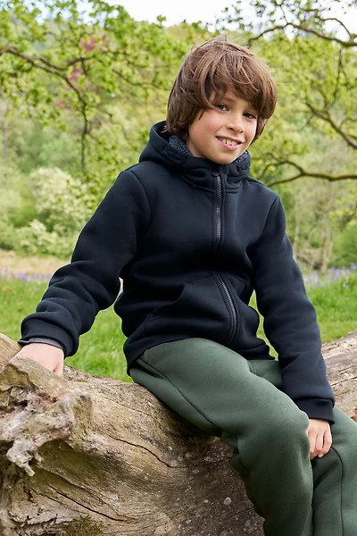 Dalton Fur Lined Kids Full Zip Hoodie