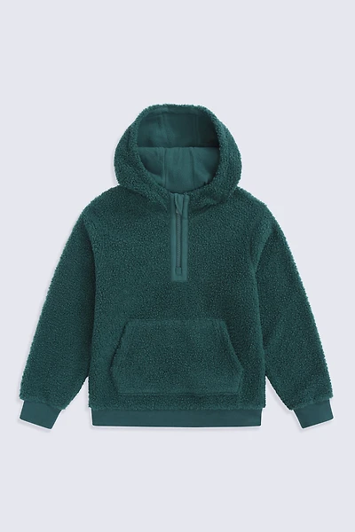 Animal Etta Kids Half Zip Borg Hoodie