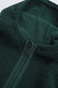 Animal Etta Kids Half Zip Borg Hoodie