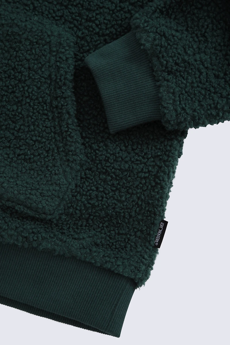 Animal Etta Kids Half Zip Borg Hoodie