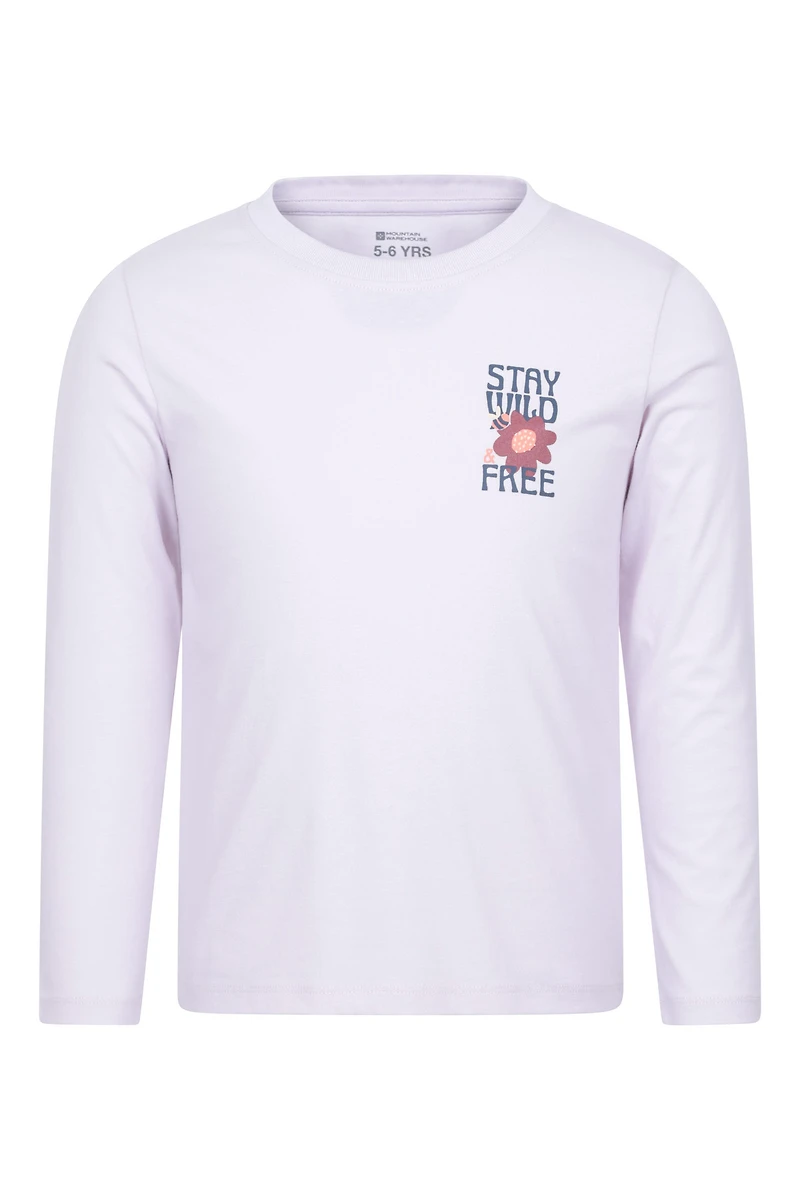 Stay Wild Kids Long Sleeve Graphic Tee