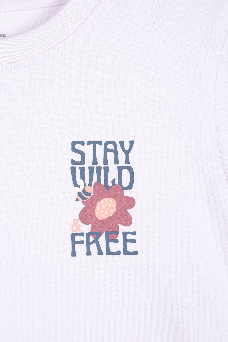 Stay Wild Kids Long Sleeve Graphic Tee