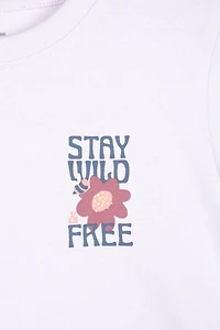 Stay Wild Kids Long Sleeve Graphic Tee