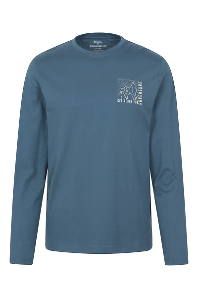 Get Ready For Adventure Mens Long Sleeve Graphic Tee