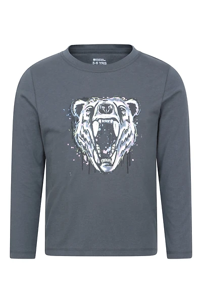 Graffiti Bear Kids Long Sleeve Graphic Tee